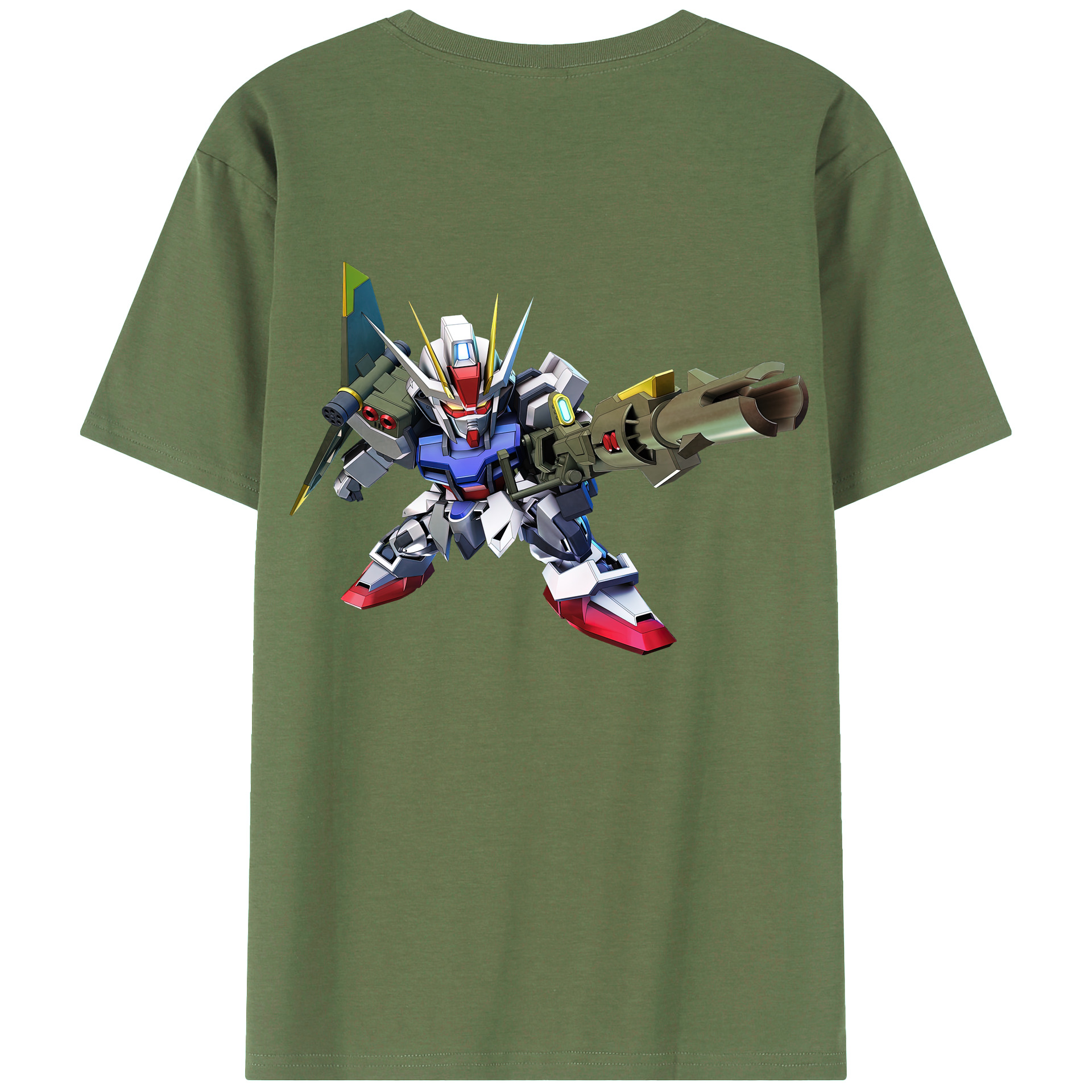 （画像用） 機動戦士ガンダム Mobile Suit Gundam 綿100％ メンズ半袖Tシャツ（バックプリント） 通気性
